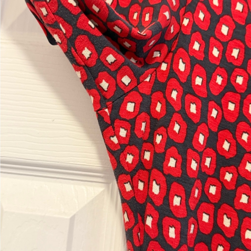 Boden Mini Dress Red and Black Size 10 - Picture 5 of 7